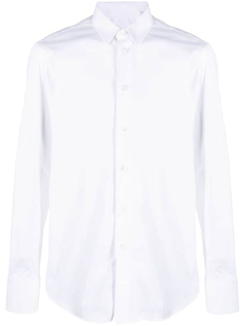 Emporio Armani plain long-sleeve shirt - White von Emporio Armani