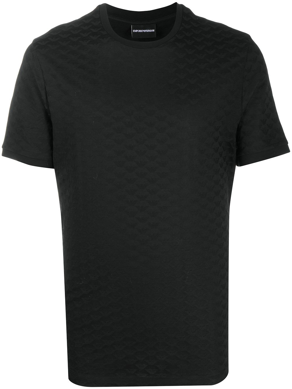 Emporio Armani plain textured T-shirt - Black von Emporio Armani