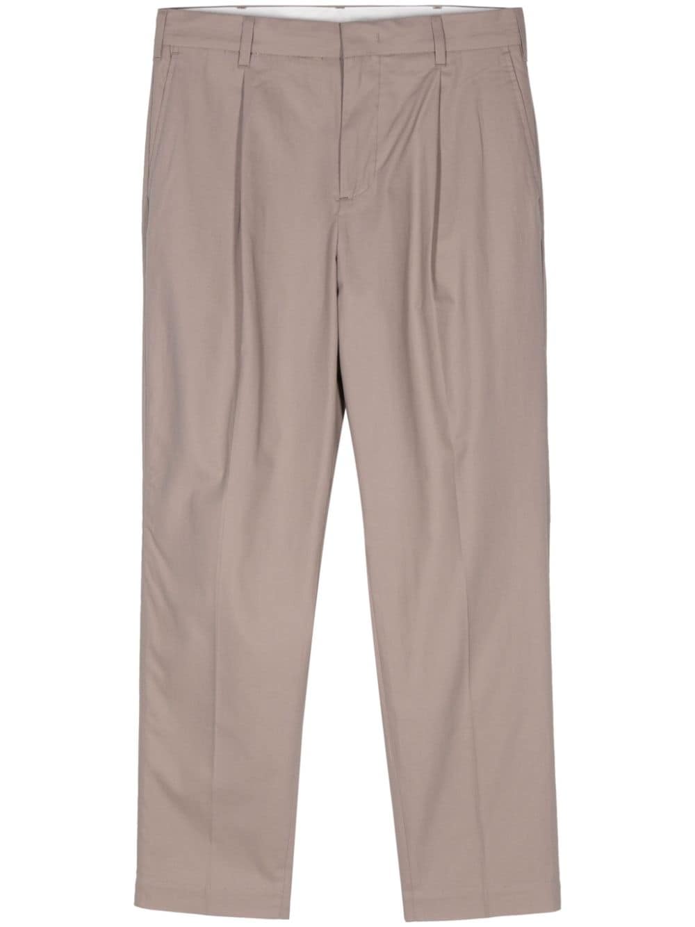 Emporio Armani pleat-detail tailored trousers - Brown von Emporio Armani