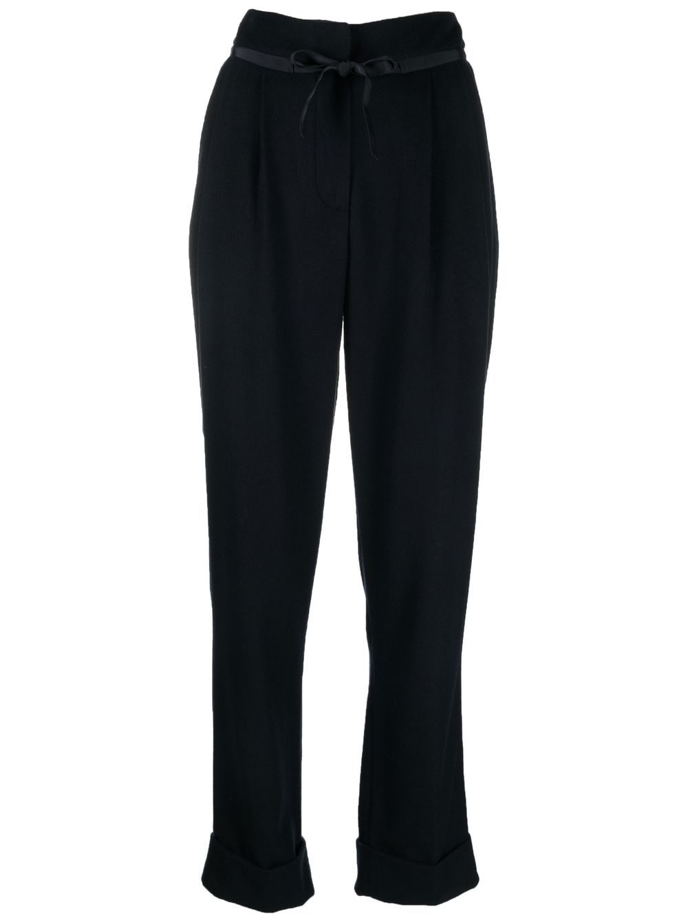 Emporio Armani pleat-straight leg trousers - Blue von Emporio Armani