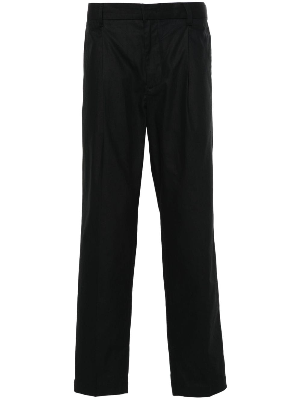 Emporio Armani pleated tapered trousers - Black von Emporio Armani