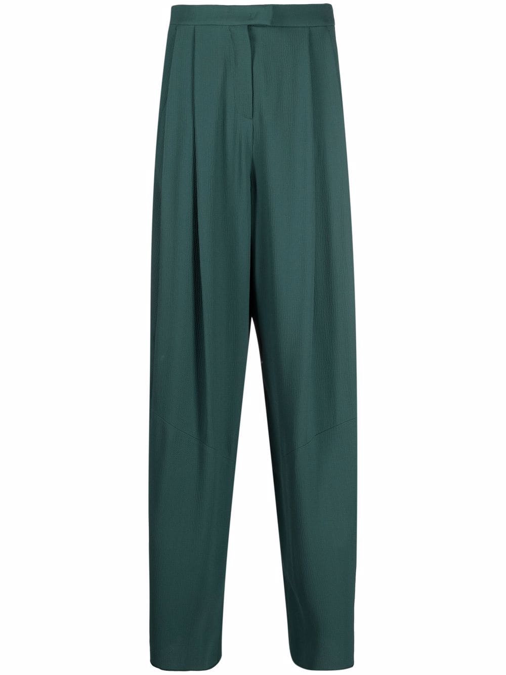 Emporio Armani pleated-waist trousers - Green von Emporio Armani