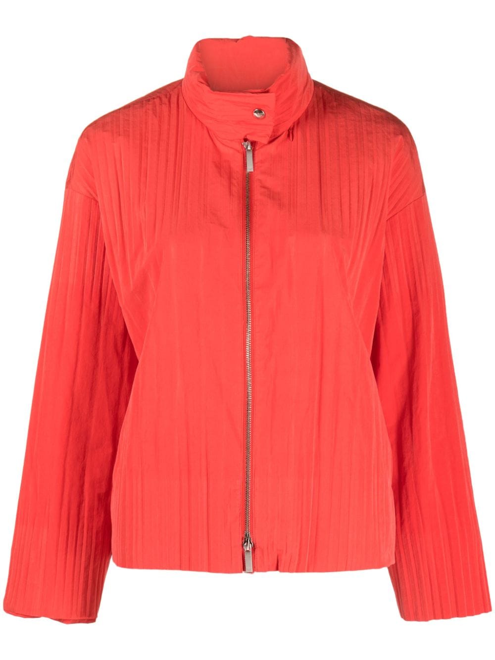 Emporio Armani pleated water-repellent jacket - Red von Emporio Armani