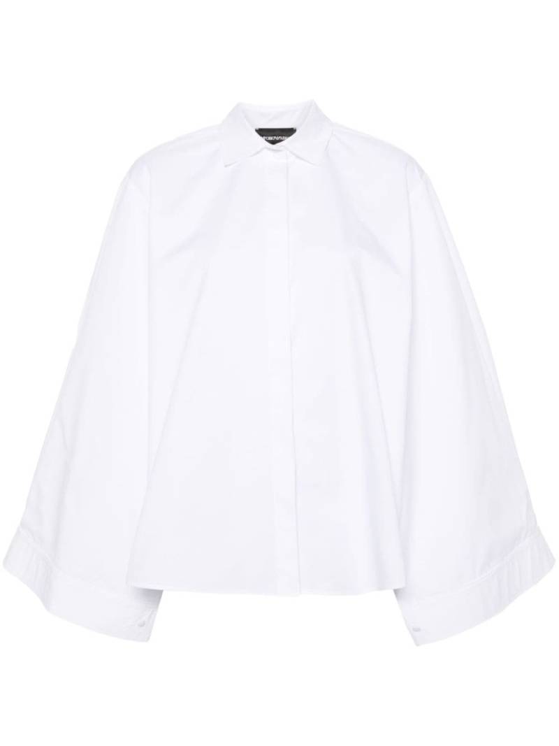 Emporio Armani pointed-collar cotton shirt - White von Emporio Armani