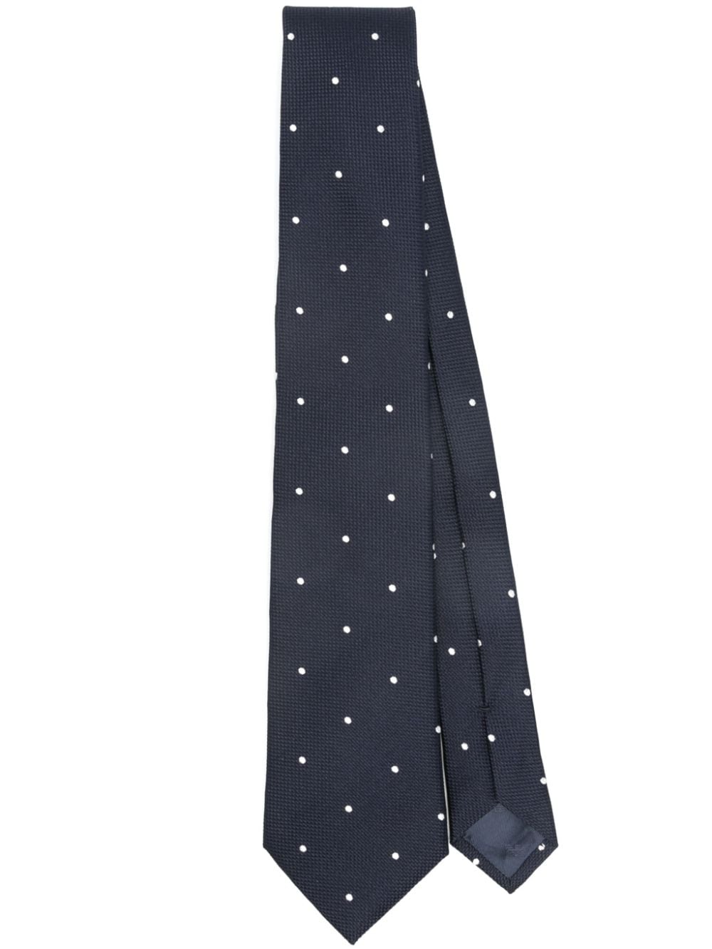 Emporio Armani polka-dot silk tie - Blue von Emporio Armani