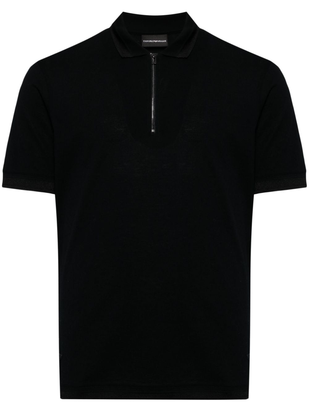 Emporio Armani quarter-zip polo shirt - Blue von Emporio Armani