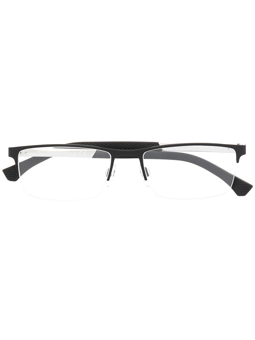 Emporio Armani rectangle-frame glasses - Black von Emporio Armani