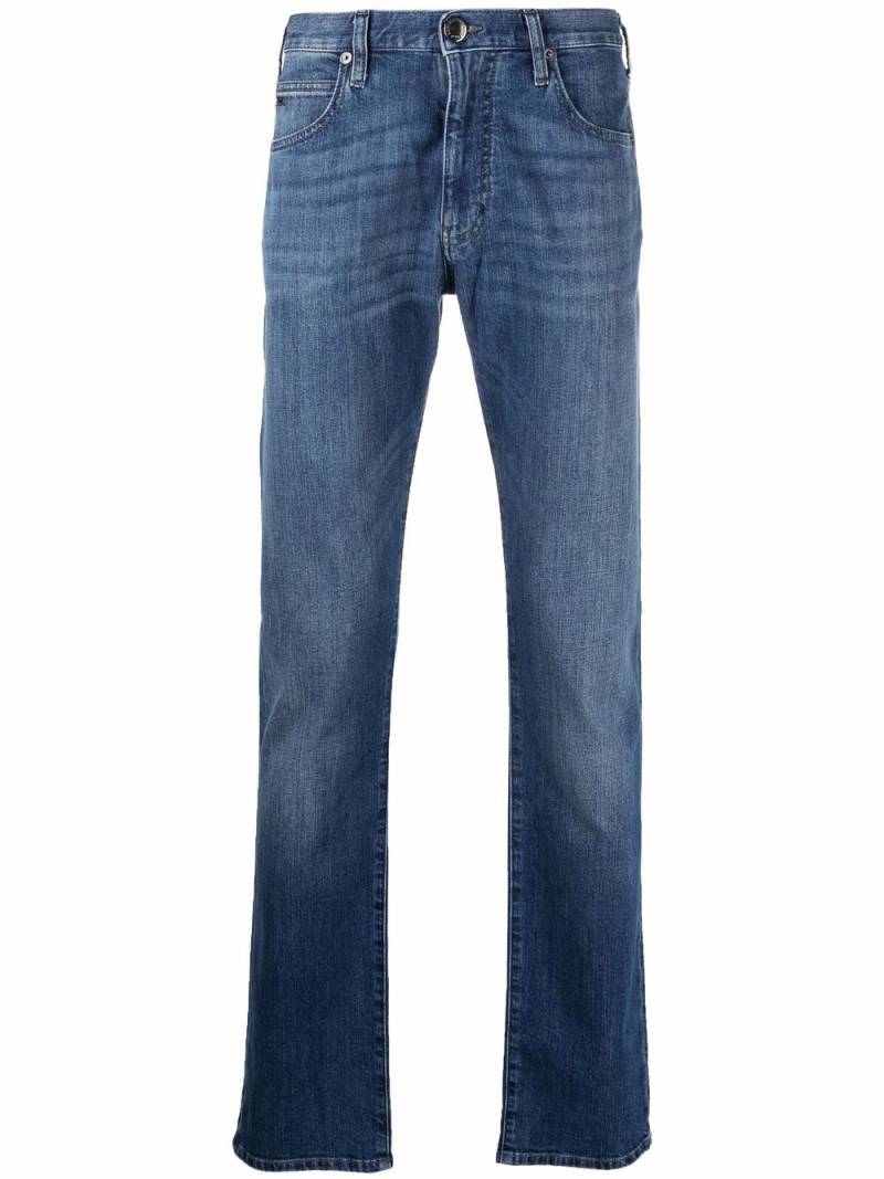 Emporio Armani regular stretch-denim jeans - Blue von Emporio Armani
