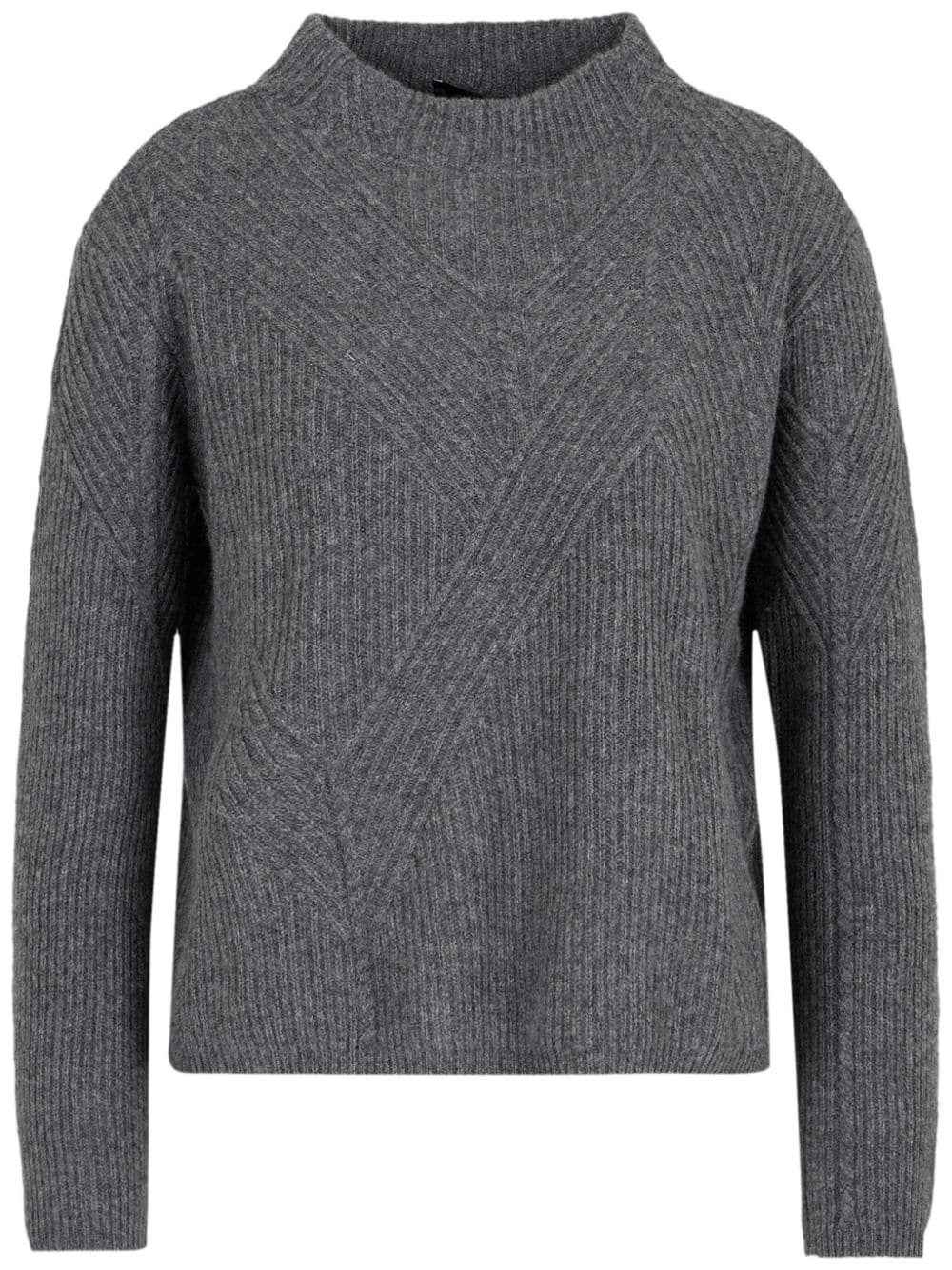 Emporio Armani ribbed-knit wool-blend jumper - Grey von Emporio Armani