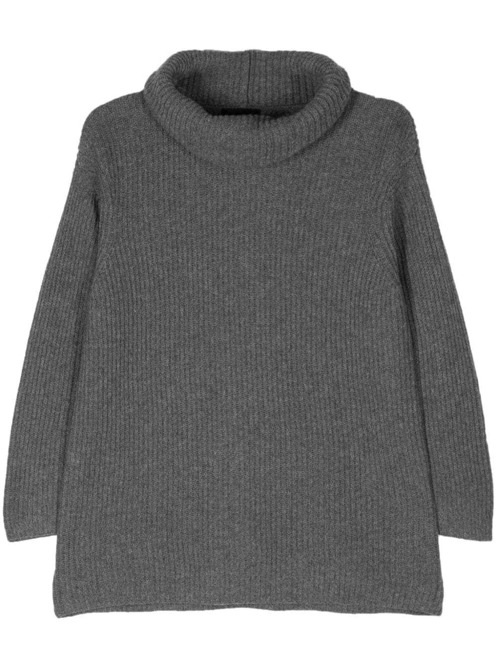 Emporio Armani roll-neck ribbed-knit jumper - Grey von Emporio Armani