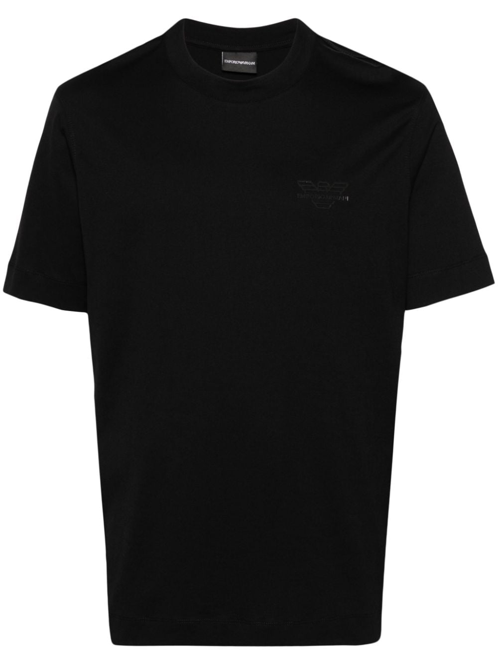 Emporio Armani rubberised-logo cotton T-shirt - Black von Emporio Armani