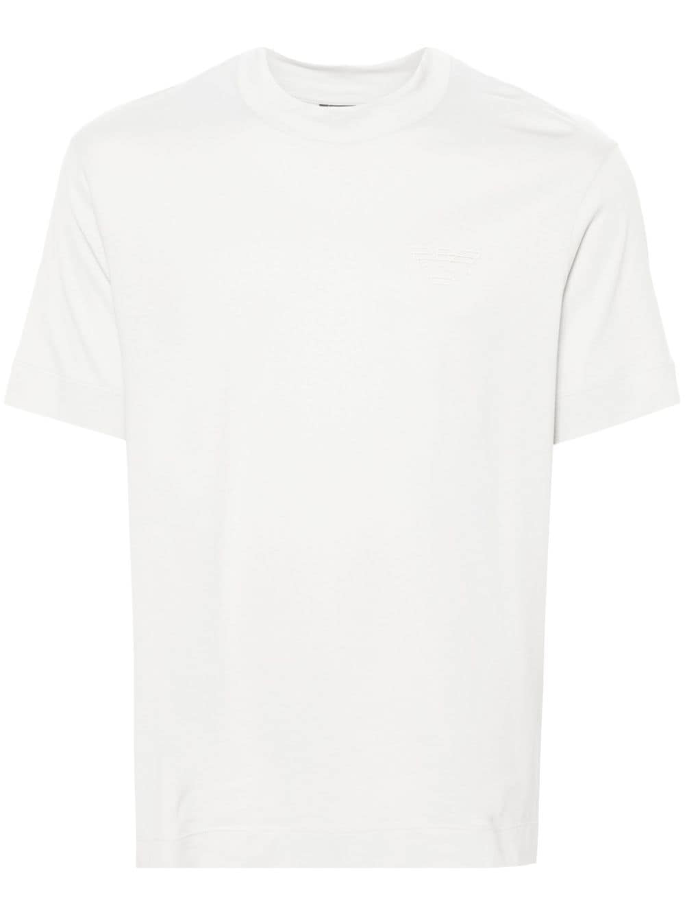 Emporio Armani rubberised-logo cotton T-shirt - Grey von Emporio Armani