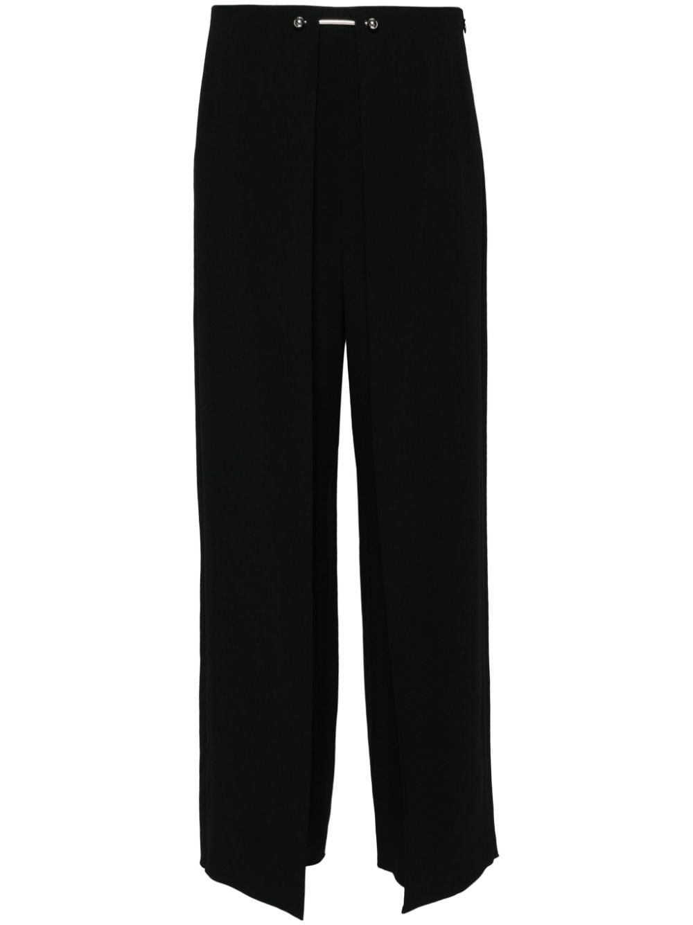 Emporio Armani satin wide-leg trousers - Black von Emporio Armani