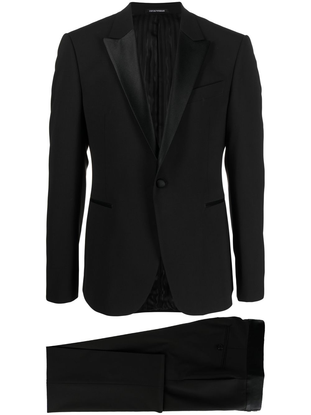 Emporio Armani single-breasted suit - Black von Emporio Armani