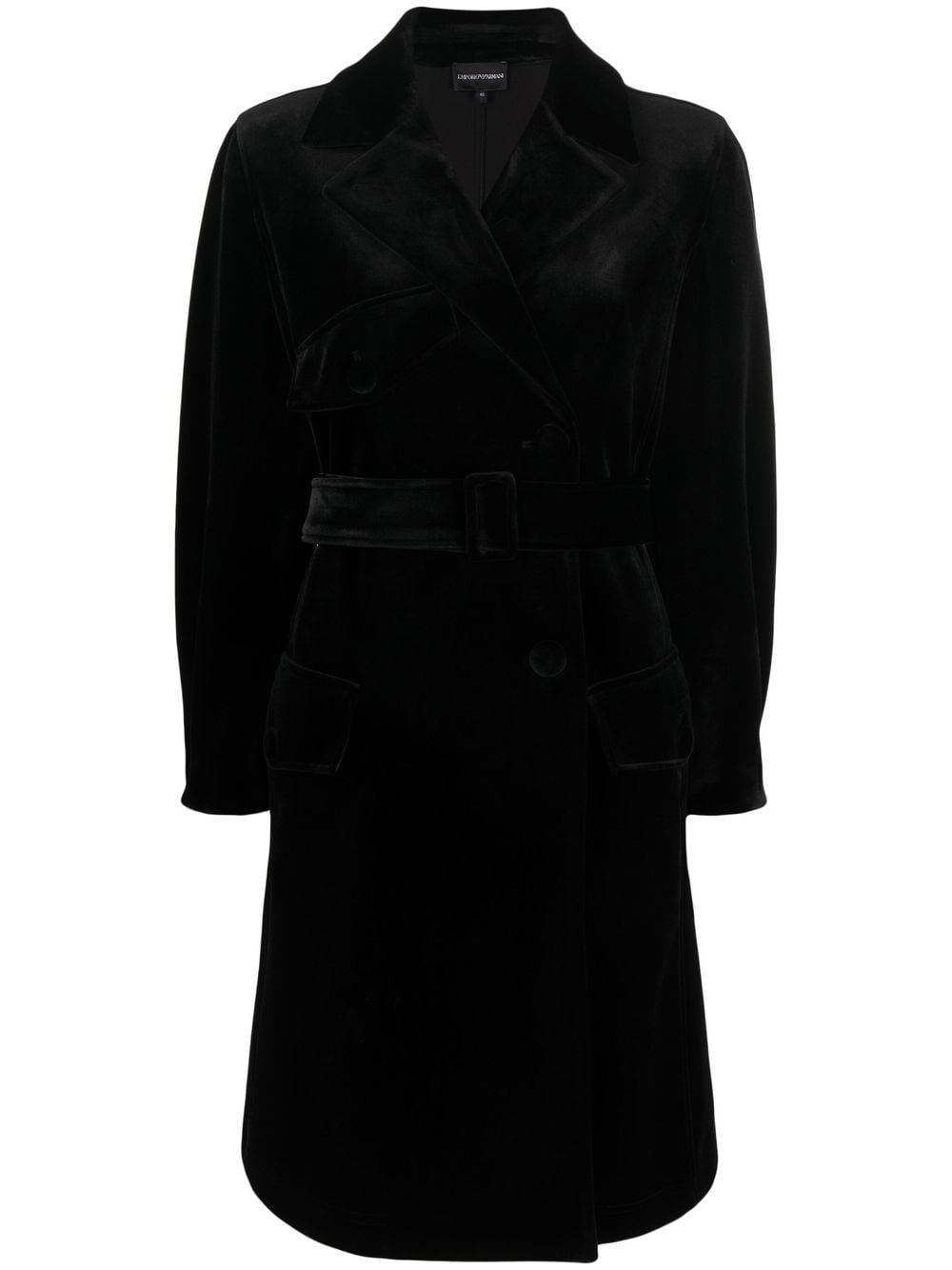 Emporio Armani single-breasted tailored coat - Black von Emporio Armani