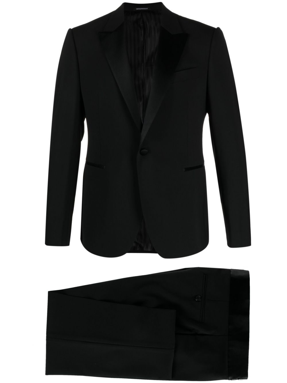 Emporio Armani single-breasted tailored suit - Black von Emporio Armani