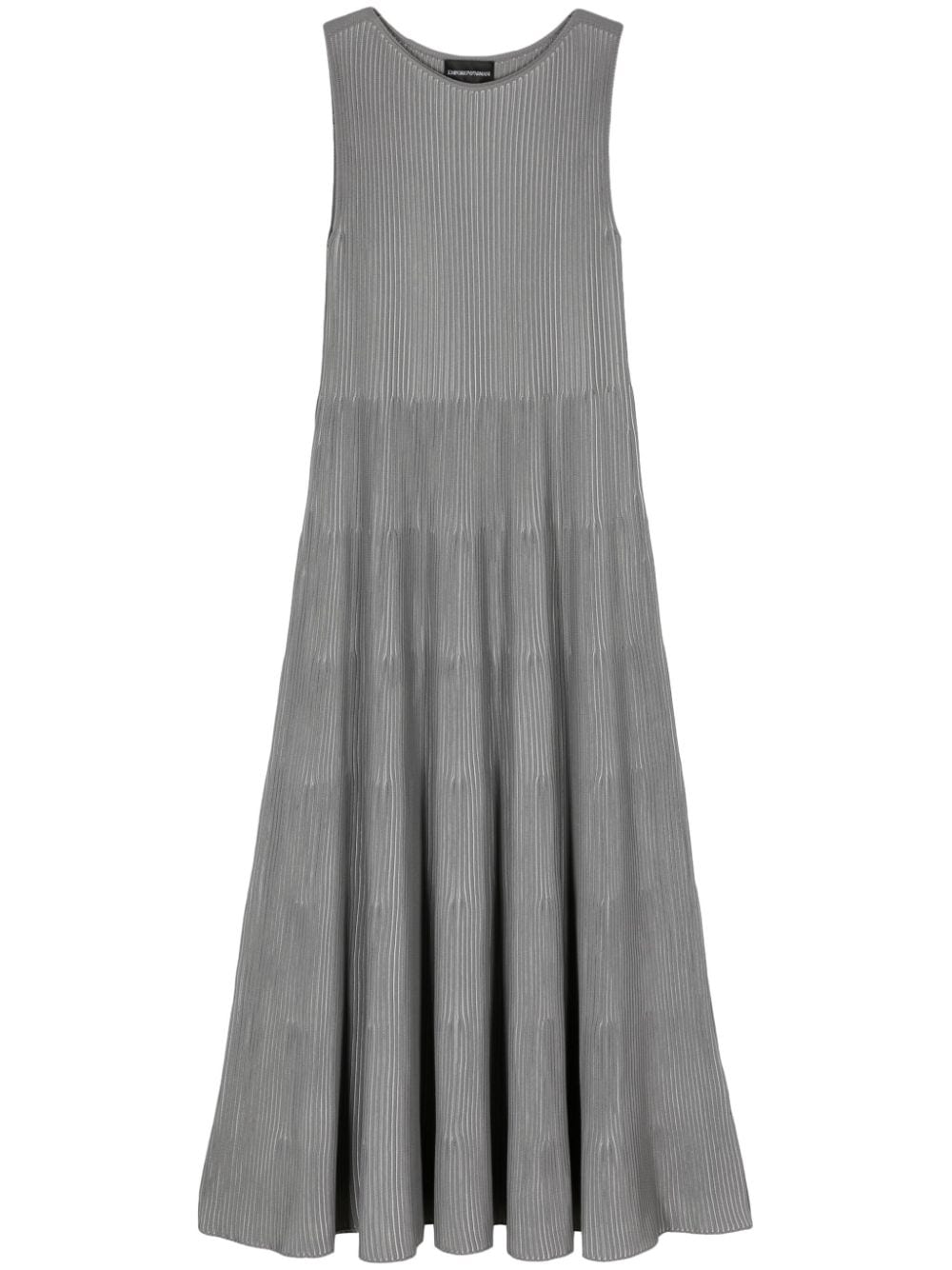 Emporio Armani sleeveless ribbed midi dress - Grey von Emporio Armani