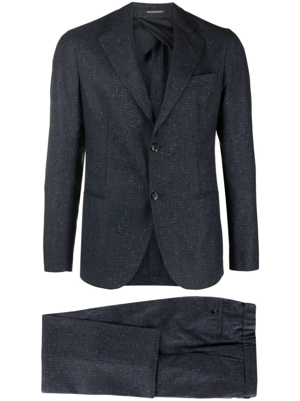 Emporio Armani speckled single-breasted suit - Blue von Emporio Armani