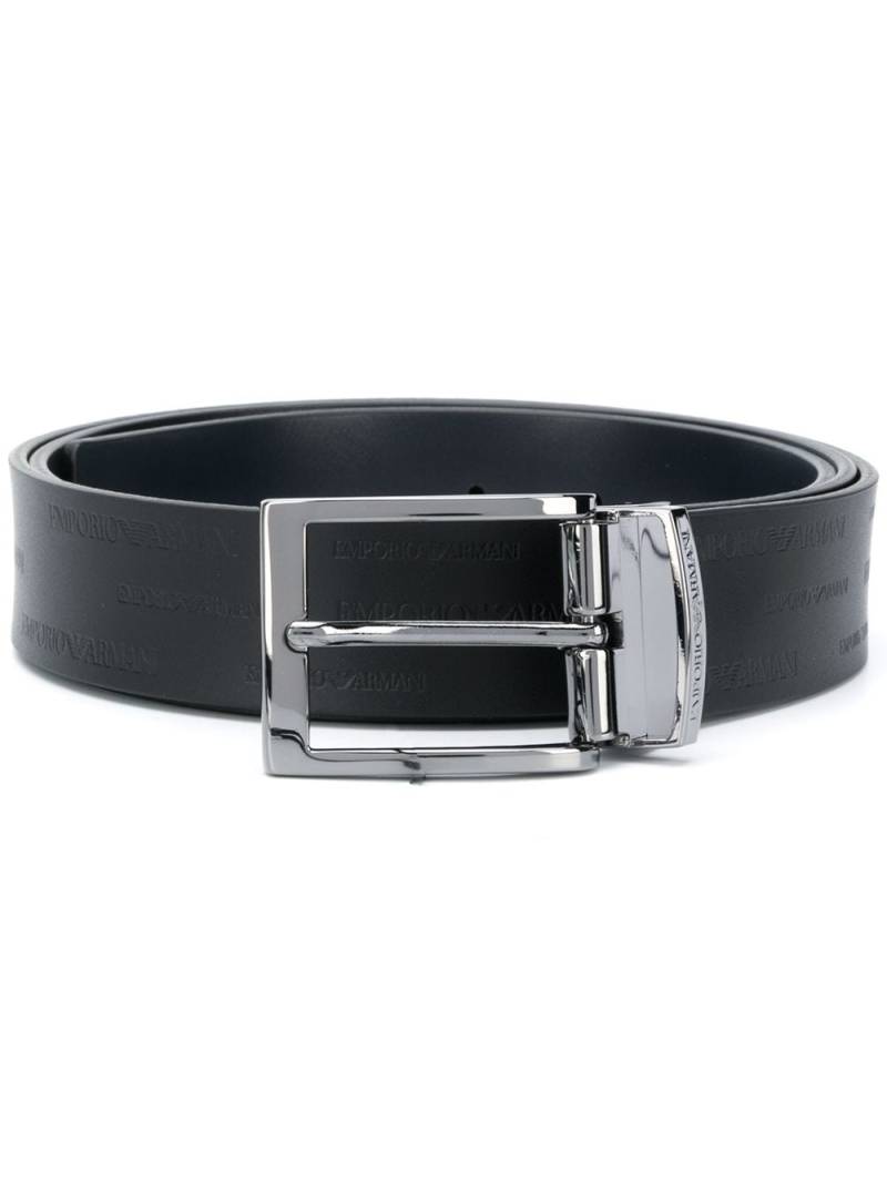 Emporio Armani square buckle belt - Black von Emporio Armani