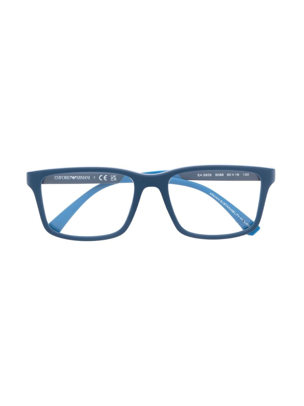 Emporio Armani square-frame glasses - Blue von Emporio Armani