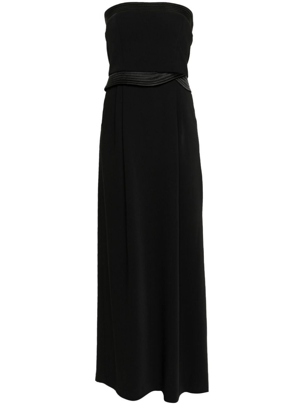 Emporio Armani square-neck strapless maxi dress - Black von Emporio Armani