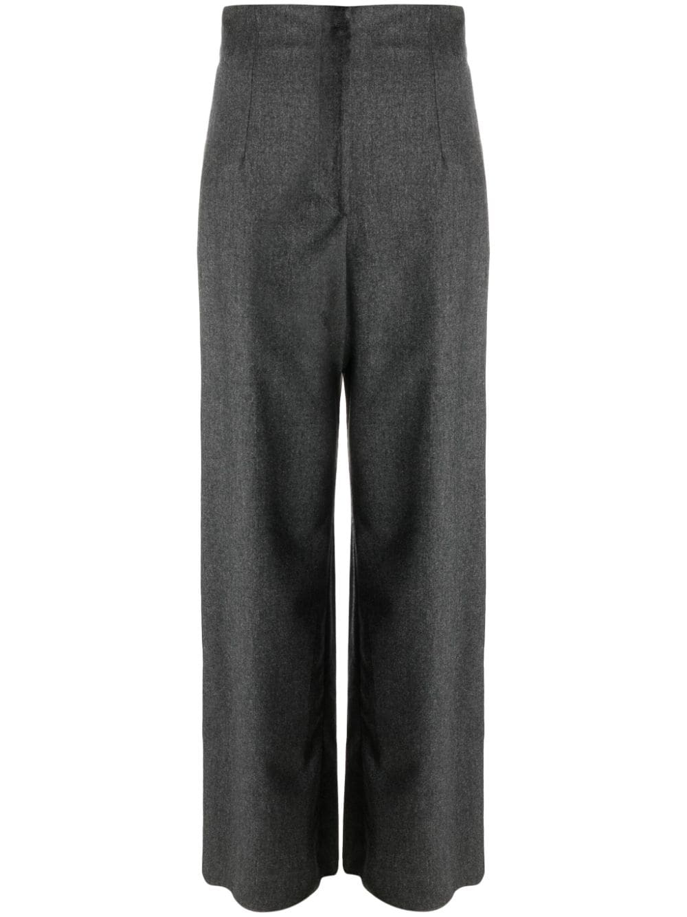Emporio Armani straight-leg high-waist trousers - Grey von Emporio Armani