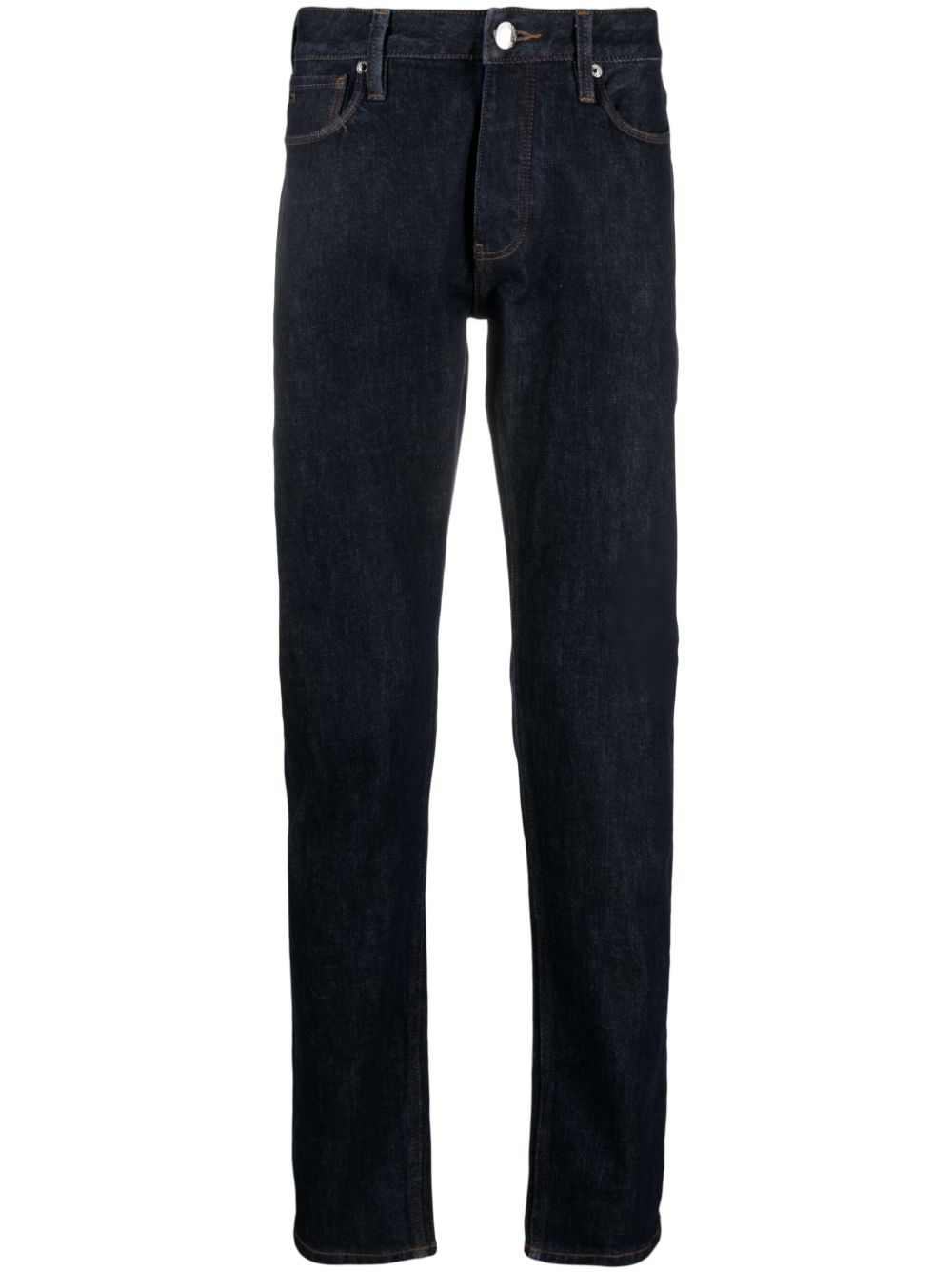 Emporio Armani straight-leg mid-rise jeans - Blue von Emporio Armani