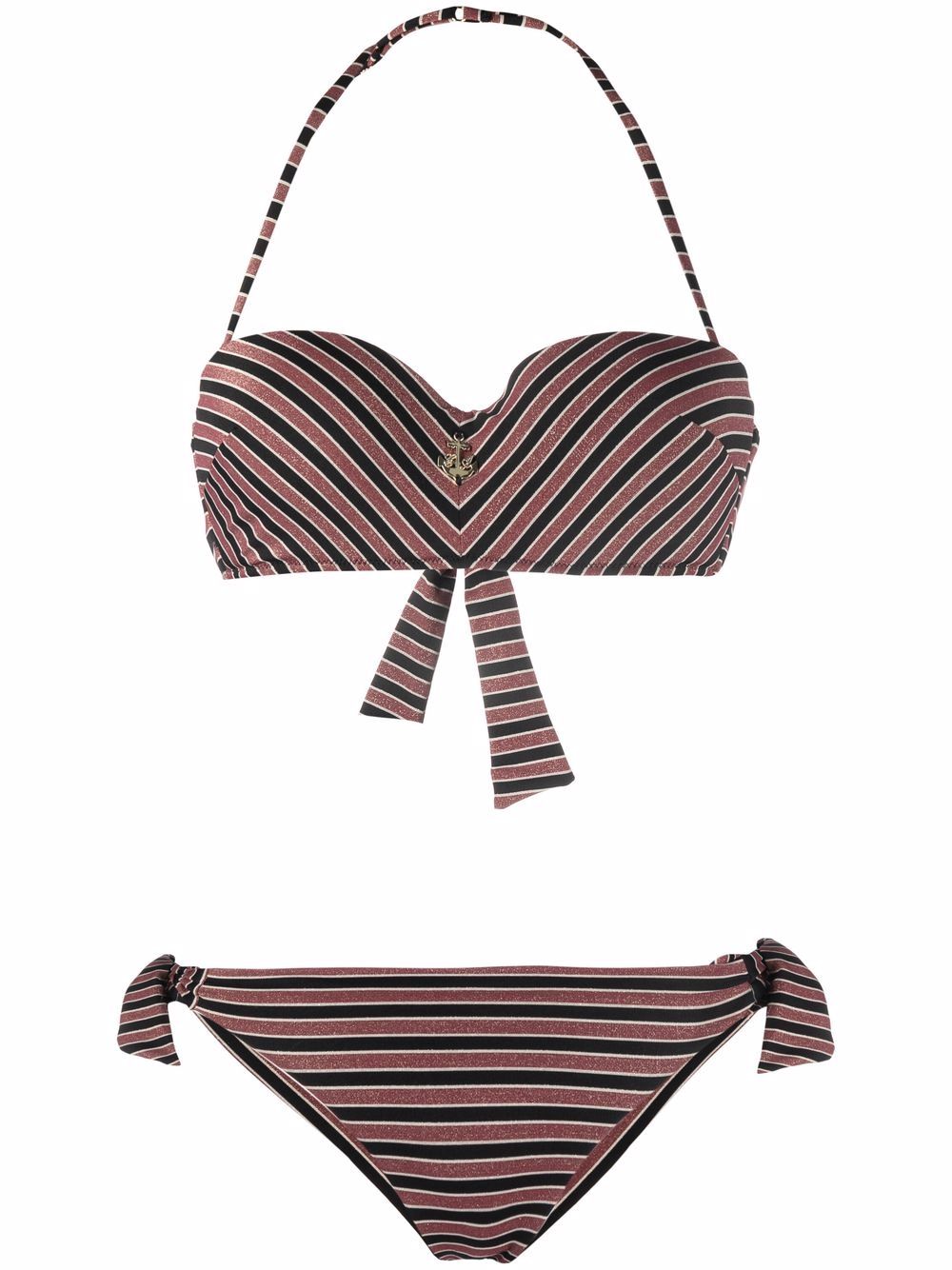 Emporio Armani striped bikini set - Red von Emporio Armani
