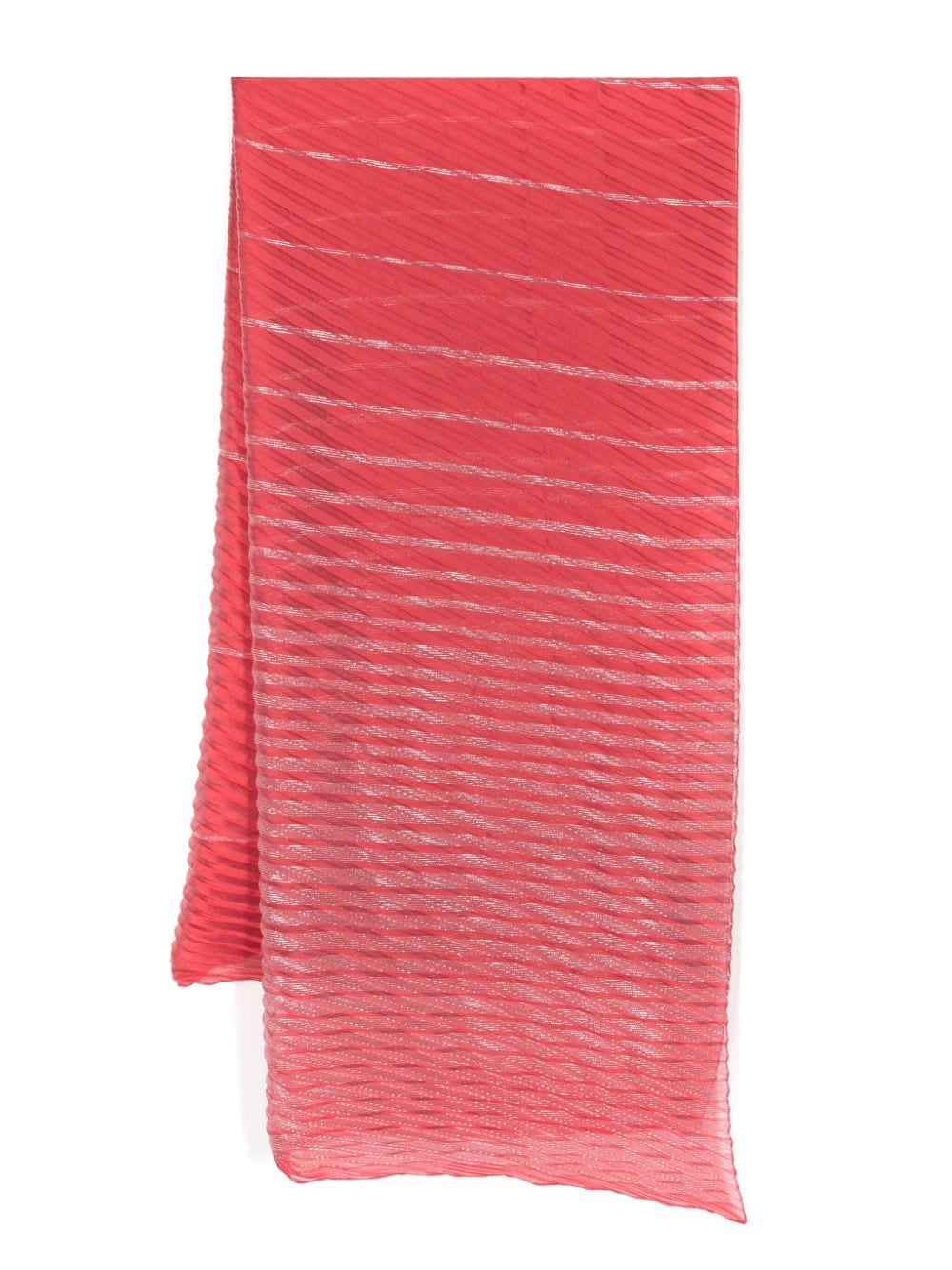 Emporio Armani striped pleated scarf - Red von Emporio Armani