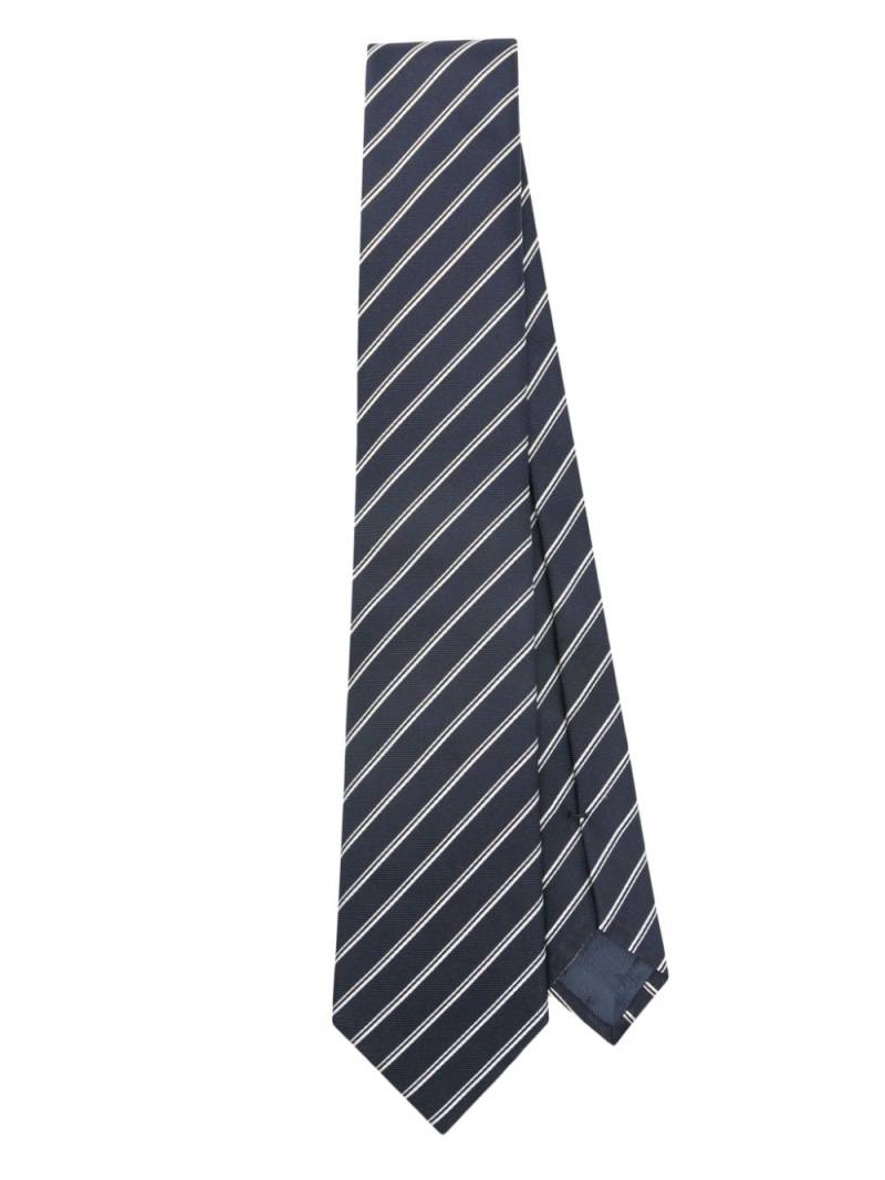 Emporio Armani striped silk tie - Blue von Emporio Armani