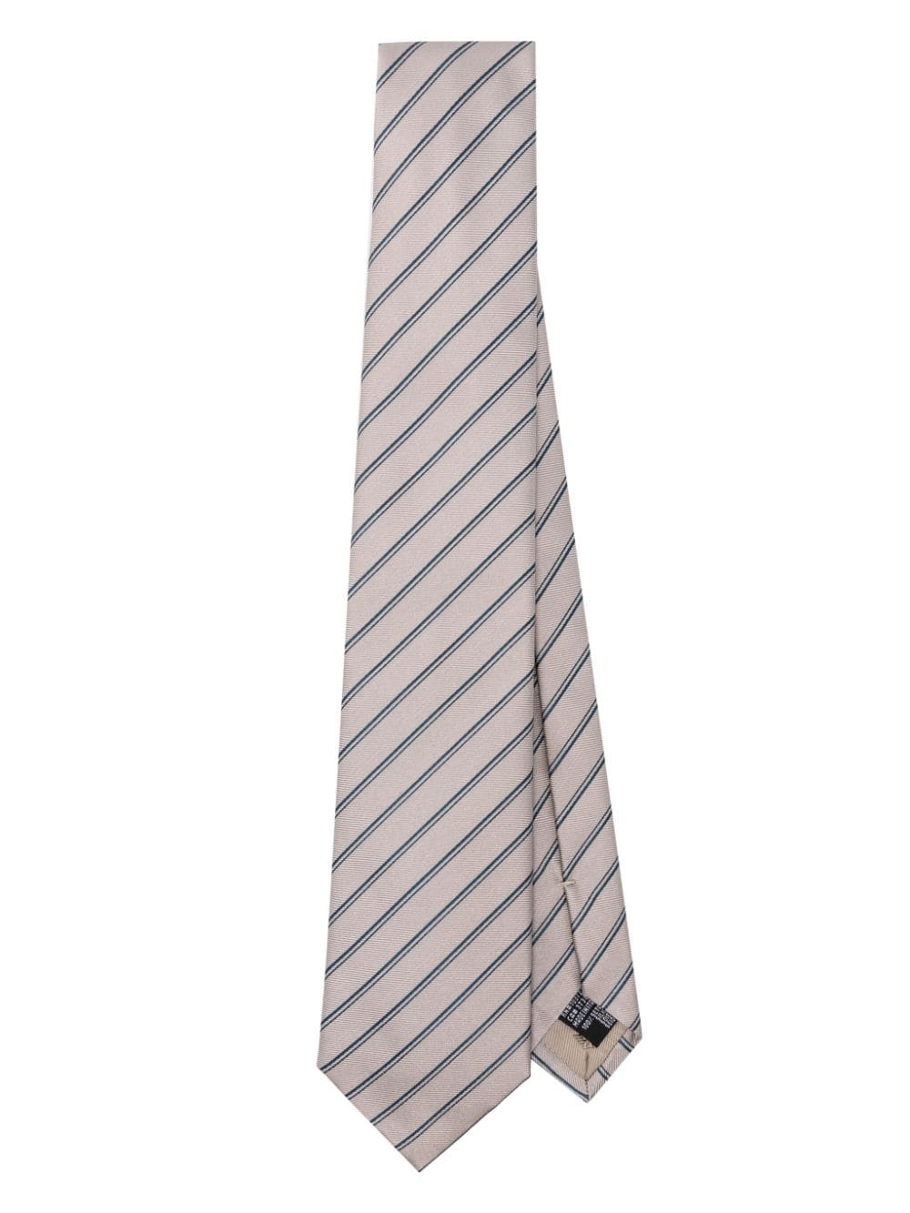 Emporio Armani striped silk tie - Neutrals von Emporio Armani