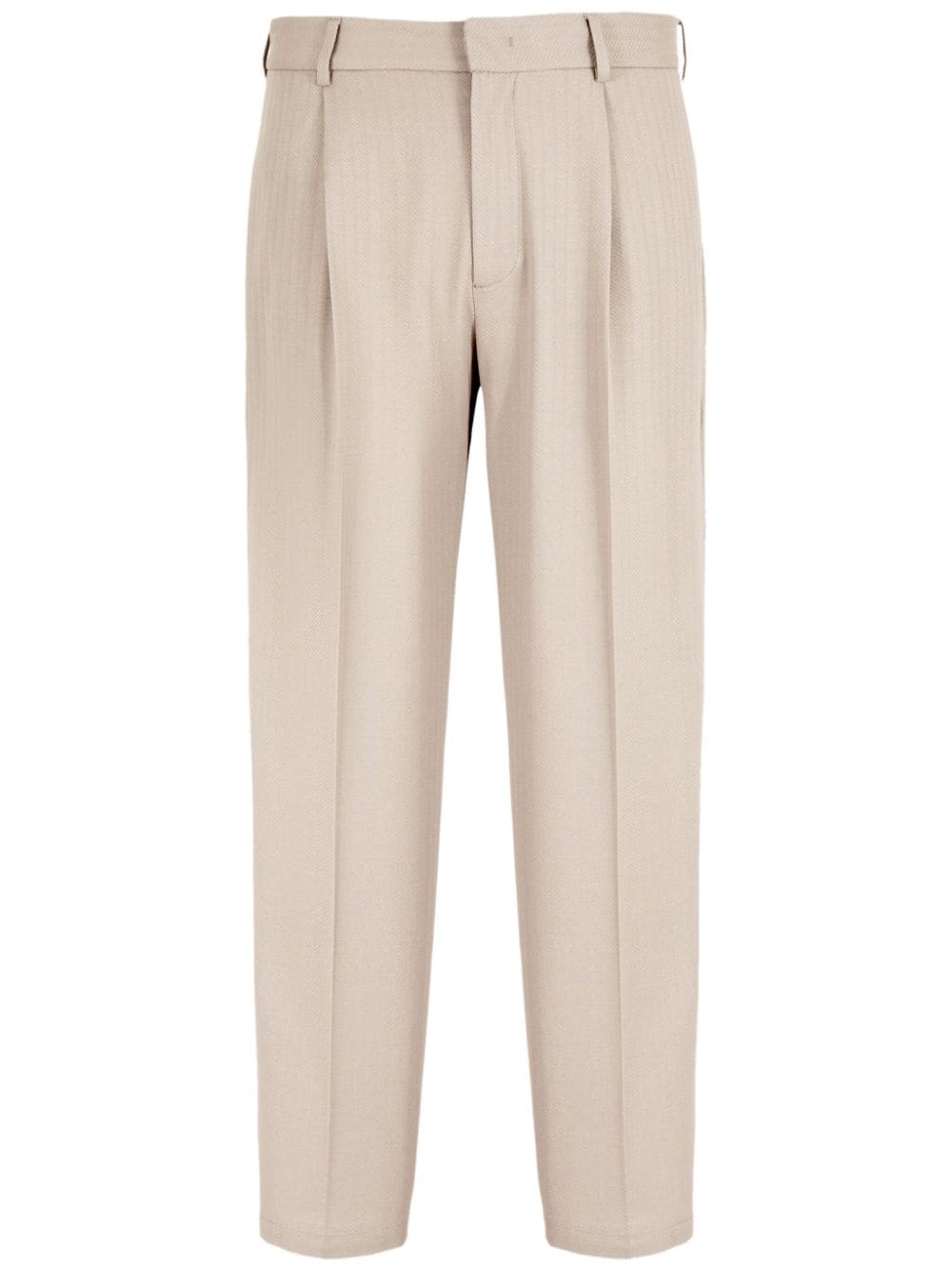 Emporio Armani tailored straight-leg trousers - Neutrals von Emporio Armani