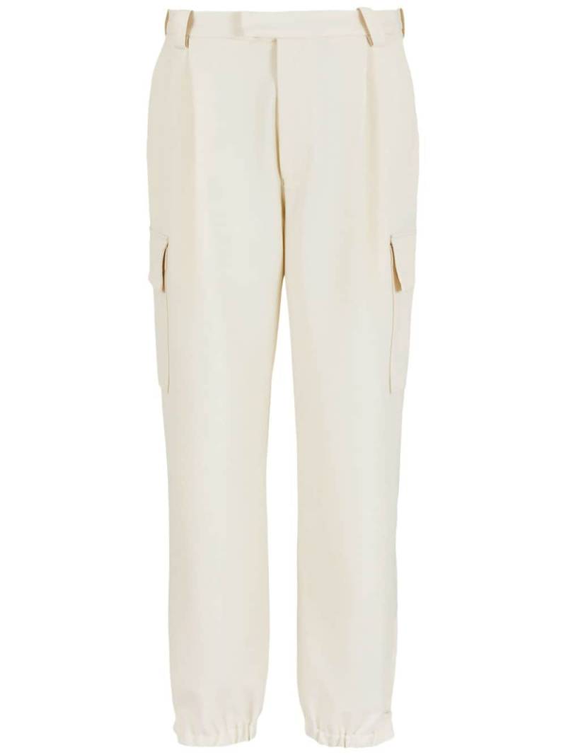 Emporio Armani tapered-leg cargo trousers - White von Emporio Armani