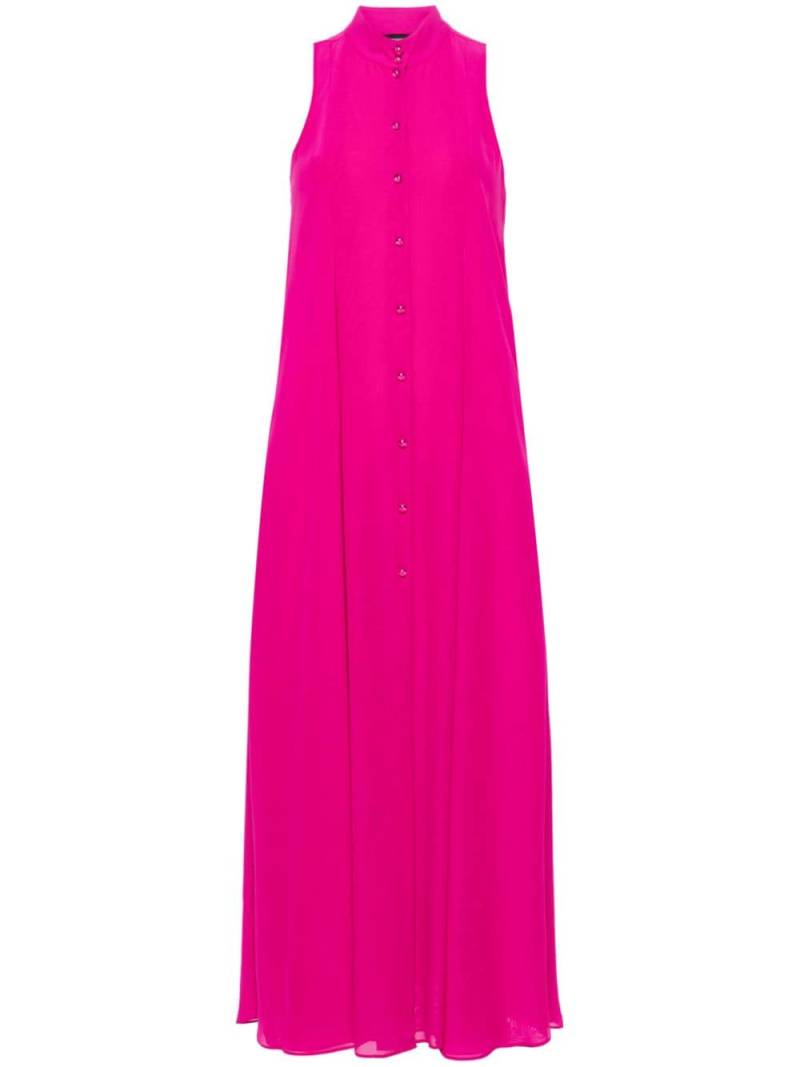 Emporio Armani textured pleated midi dress - Pink von Emporio Armani