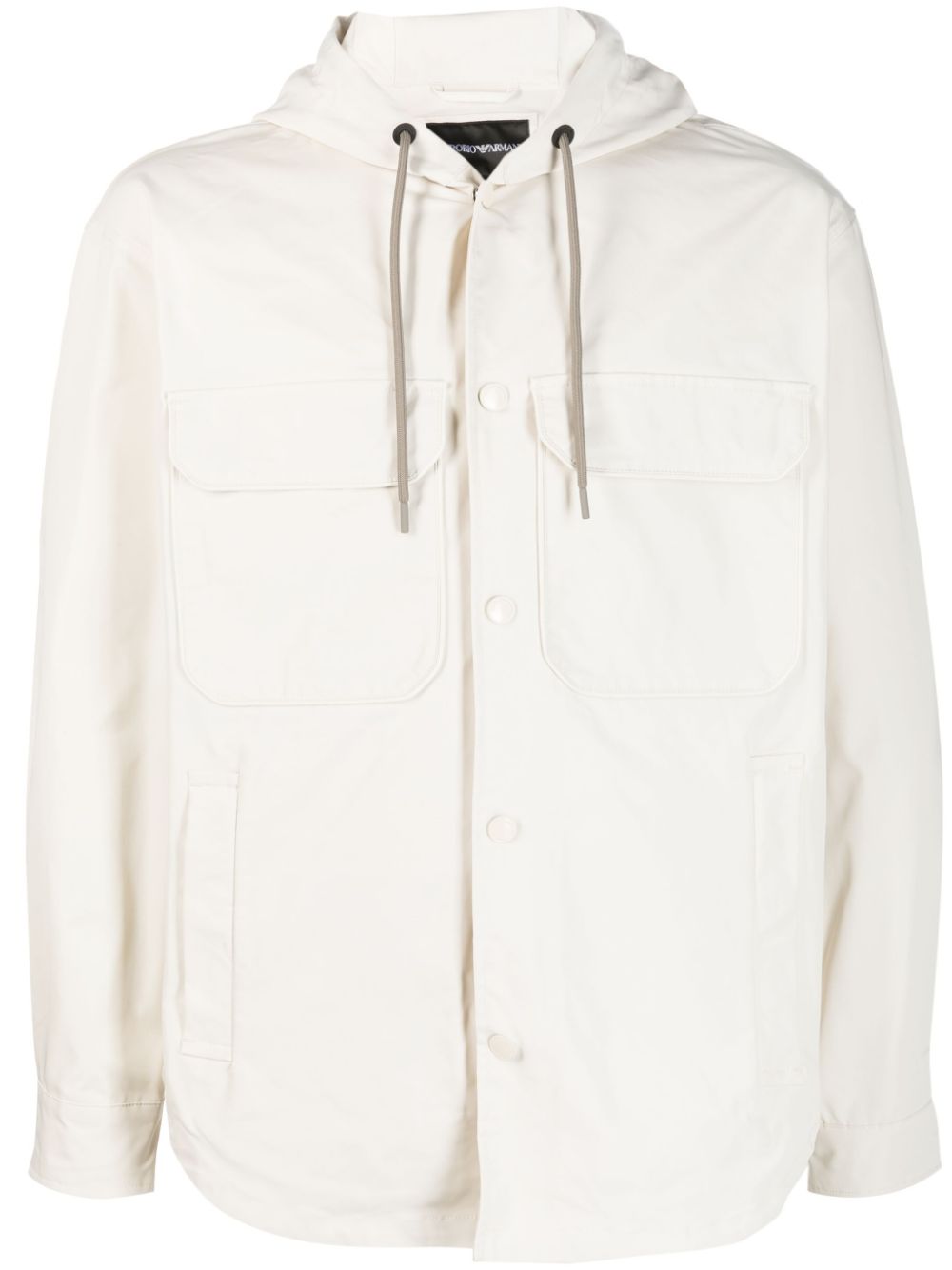 Emporio Armani water-repellant hooded blouson - Neutrals von Emporio Armani