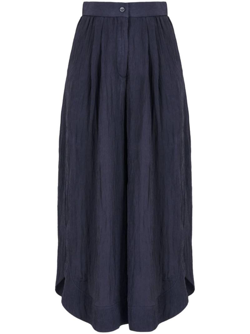 Emporio Armani wide-leg cropped trousers - Blue von Emporio Armani