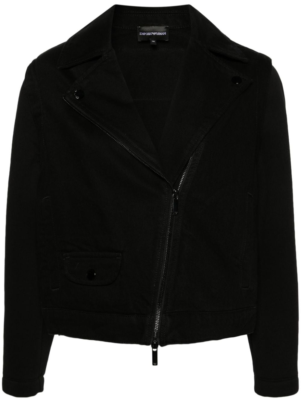 Emporio Armani zip-up denim jacket - Black von Emporio Armani