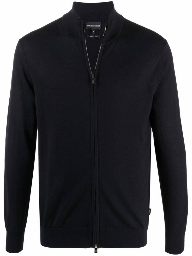 Emporio Armani zip-up knitted jumper - Blue von Emporio Armani