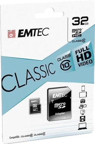 EMTEC Speicherkarte »microSDClass10 Classic«, (Class 10 30 MB/s Lesegeschwindigkeit) von Emtec