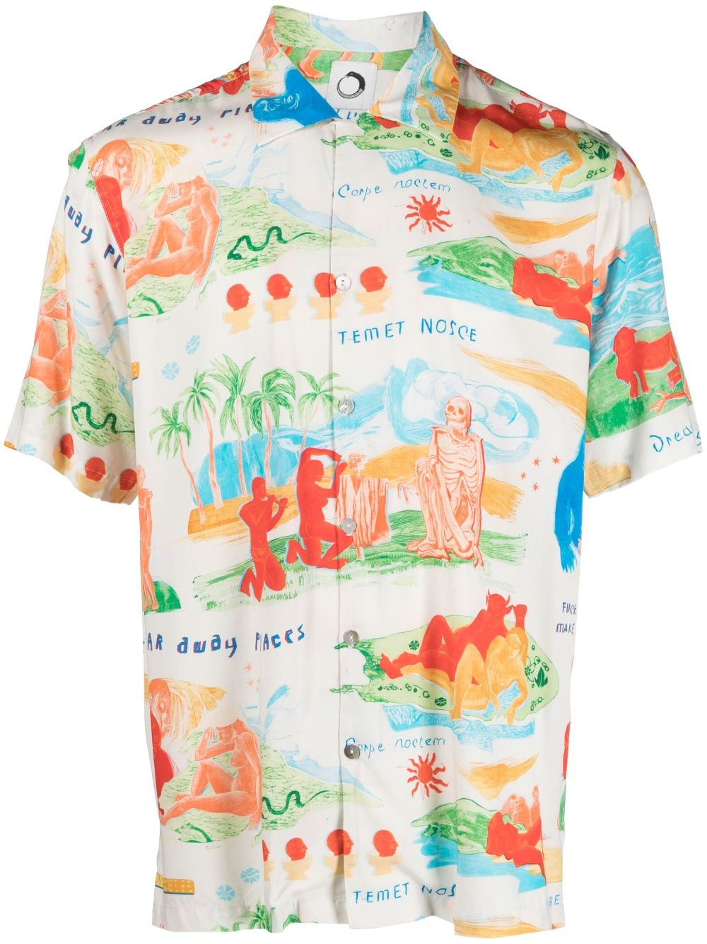 Endless Joy Far Away Places printed short-sleeve shirt - White von Endless Joy