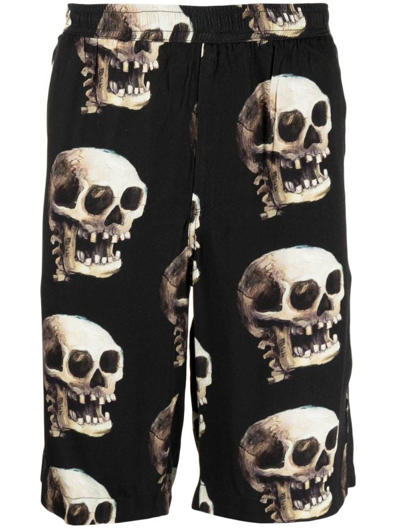 Endless Joy Skull graphic-print Bermuda shorts - Black von Endless Joy