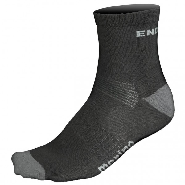 Endura - Baabaa Merino Sportsocken - Velosocken Gr S/M grau/schwarz von Endura