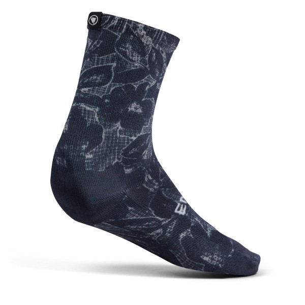 Endura - Grid Floral LTD Print Sock - Velosocken Gr 37-42 blau von Endura