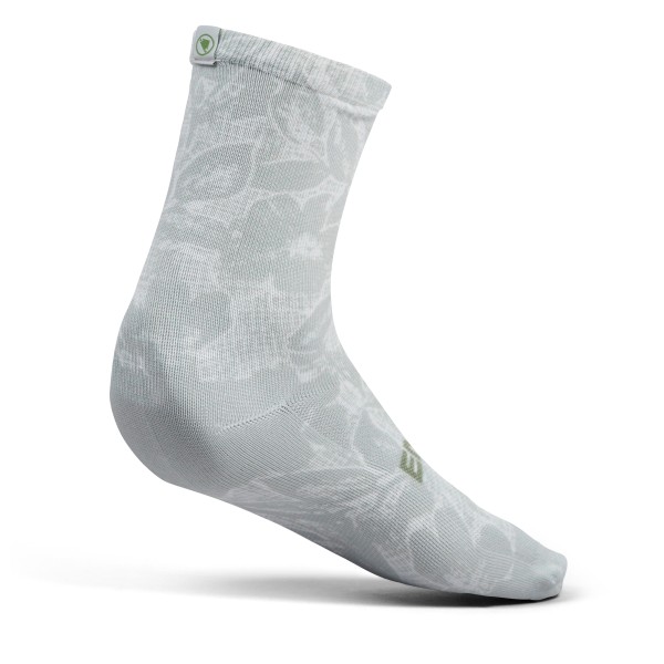 Endura - Grid Floral LTD Print Sock - Velosocken Gr 37-42 grau von Endura
