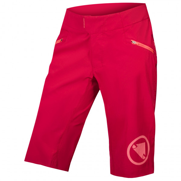 Endura - Women's Singletrack Lite Shorts - Velohose Gr L - Short: -8 cm rot von Endura