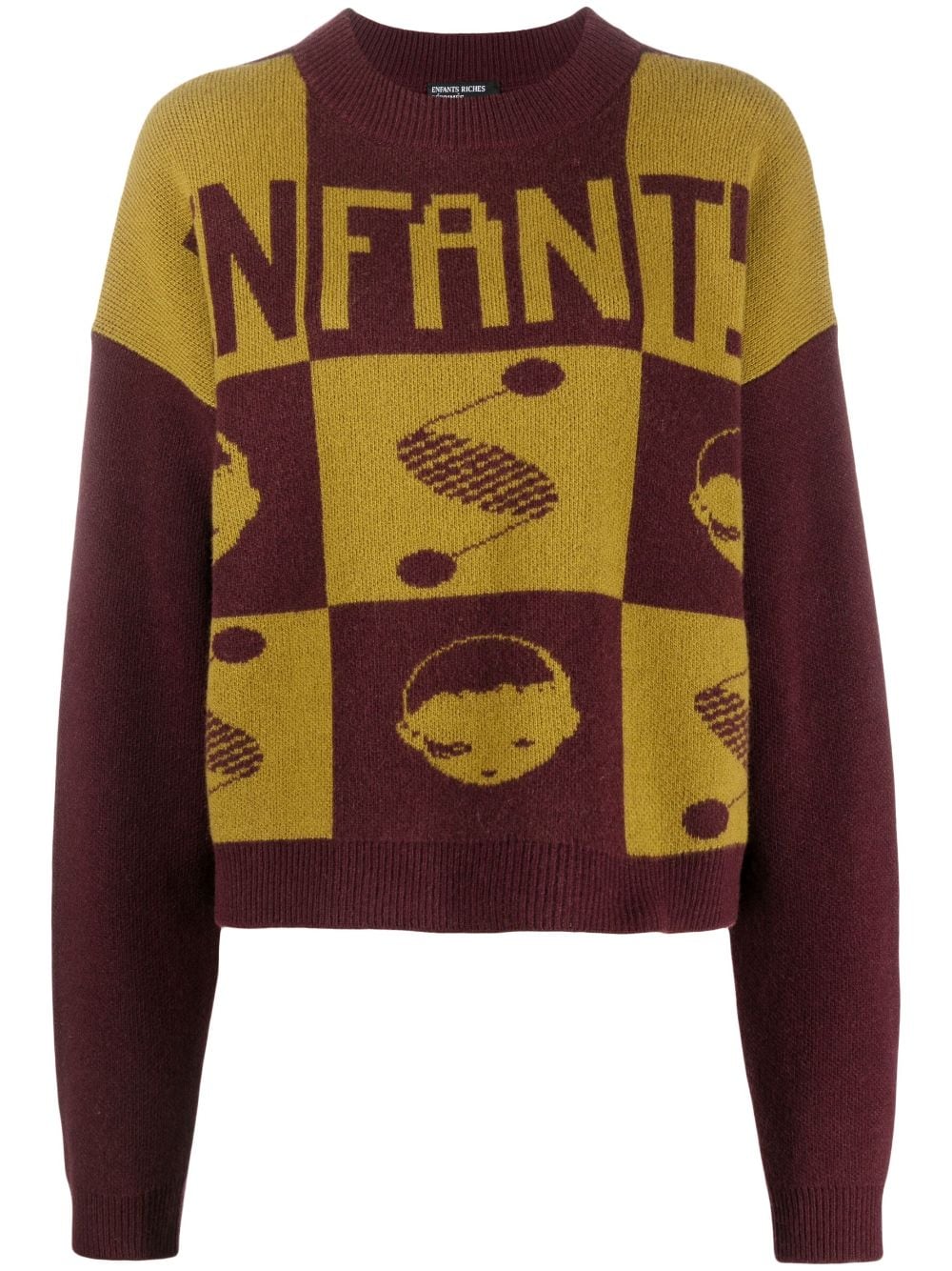 Enfants Riches Déprimés intarsia knit-logo jumper - Red von Enfants Riches Déprimés