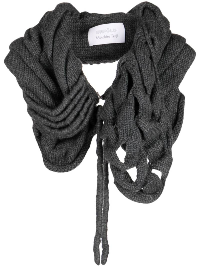 Enföld layered wool-blend scarf - Grey von Enföld