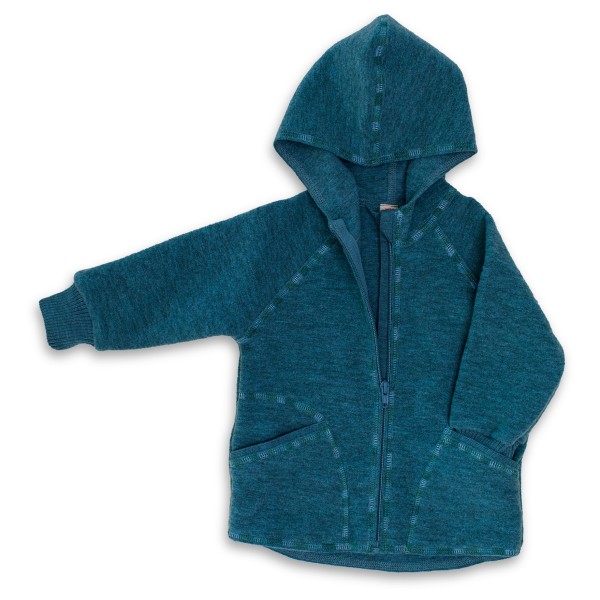 Engel - Baby-Jacke mit Kapuze und Reissverschluss - Wolljacke Gr 86/92 blau von Engel