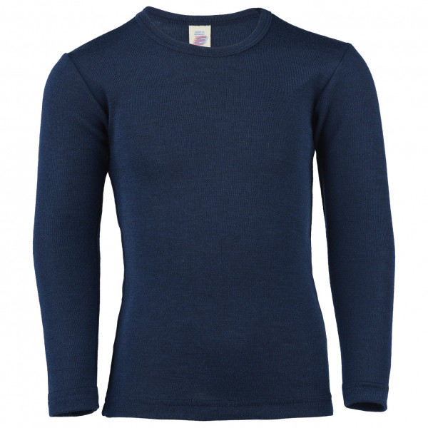 Engel - Kinder Unterhemd L/S - Merinounterwäsche Gr 104 blau von Engel