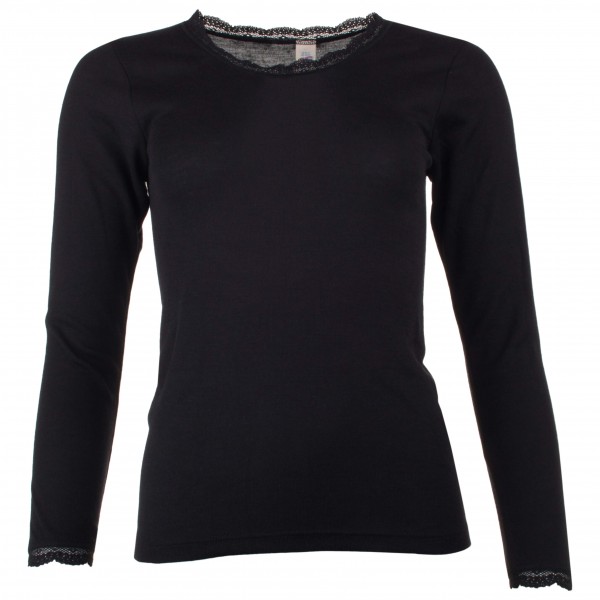Engel - Women's Shirt L/S mit Spitze - Merinounterwäsche Gr 34/36;38/40;42/44;46/48 schwarz Engel - Women's Shirt L/S mit Spitze - Merinounterwäsche Gr 34/36;38/40;42/44;46/48 schwarz von Engel